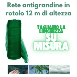 Rete antigrandine in rotolo da 12 metri con lunghezza personalizzabile. Scegli la tua misura!