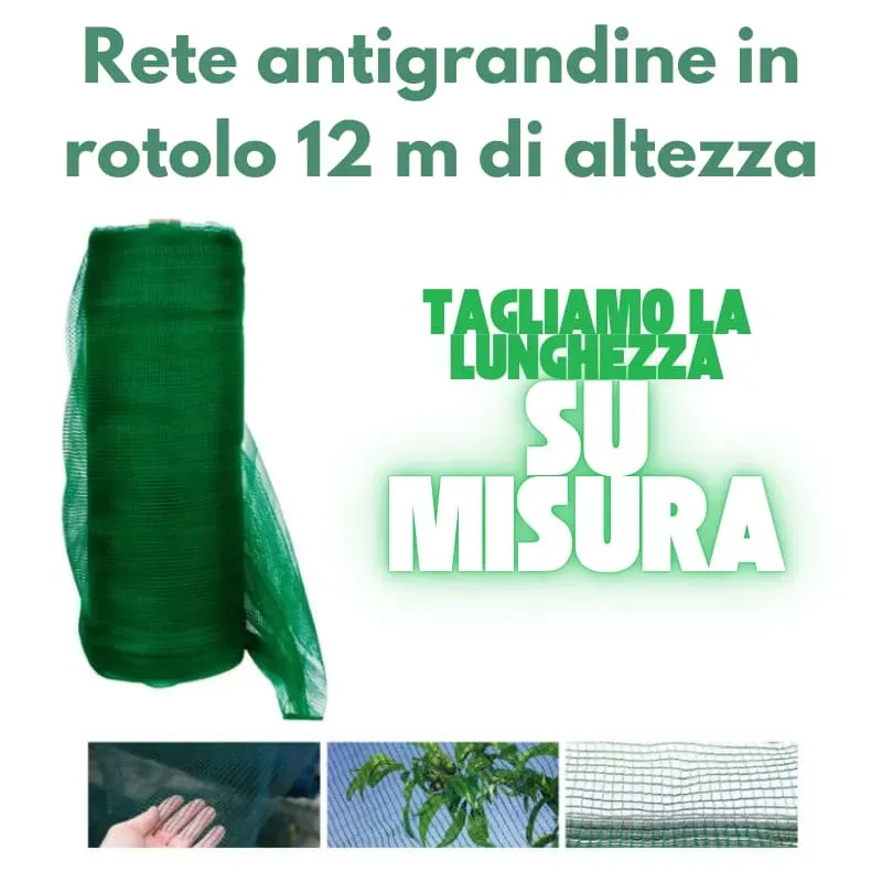 Rete antigrandine in rotolo da 12 metri con lunghezza personalizzabile. Scegli la tua misura!