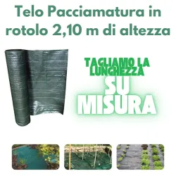 Telo pacciamatura antierbacce per orto, giardino, coltivazioni su misura.