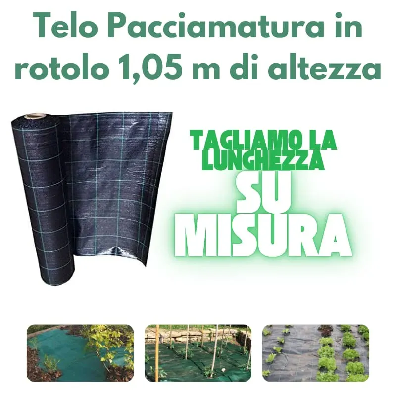 Telo Pacciamatura a Rotolo – Taglio su Misura, Antierbacce per Orto & Giardino